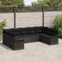 Conjunto de Sofás de Jardín de 9 Piezas con Cojines Negro de Poliratán | Foro24.es | Tu tienda online para hogar, jardín y más Foro24.es