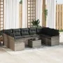 Juego de Sofá de Jardín de 9 Piezas con Cojines Ratán Poli von , Outdoor-Sofas - Ref: Foro24-3345529, Preis: 606,20 €, Rabatt: %
