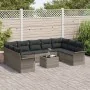 Juego de Sofá de Jardín de 9 Piezas con Cojines Ratán Poli von , Outdoor-Sofas - Ref: Foro24-3345529, Preis: 606,20 €, Rabatt: %