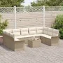 Juego de Sofás de Jardín de 10 Piezas con Cojines de Ratán Poliéster Marrón by , Outdoor sofas - Ref: Foro24-3345531, Price: ...