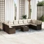 Conjunto de Sofá de Jardín de 10 Piezas con Cojines Gris Poliratán | Foro24.es | Tu tienda online para hogar, jardín y más Foro24.es