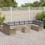 Conjunto de Sofá de Jardín de 11 Piezas con Cojines Negros de Poliratán | Foro24.es | Tu tienda online para hogar, jardín y más Foro24.es