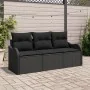 Juego de Sofá de Jardín de 3 Piezas con Cojines Negro Poliratán by , Outdoor sofas - Ref: Foro24-3345563, Price: 216,57 €, Di...