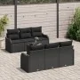 Juego de Sofá de Jardín de 7 Piezas con Cojines Negro Poliratán von , Outdoor-Sofas - Ref: Foro24-3345593, Preis: 484,38 €, R...