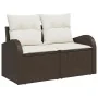 Set de Sofá de Jardín de 3 Piezas con Almohadillas Marrón Poliratán | Foro24.es | Tu tienda online para hogar, jardín y más Foro24.es