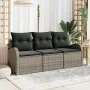Juego de Sofá de Jardín de 3 Piezas con Cojines Gris Poliratán von , Outdoor-Sofas - Ref: Foro24-3345899, Preis: 215,82 €, Ra...