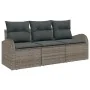 Juego de Sofá de Jardín de 3 Piezas con Cojines Gris Poliratán von , Outdoor-Sofas - Ref: Foro24-3345899, Preis: 215,82 €, Ra...