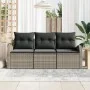 Juego de Sofá de Jardín de 3 Piezas con Cojines Gris Poliratán von , Outdoor-Sofas - Ref: Foro24-3345899, Preis: 215,82 €, Ra...