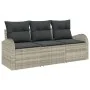 Conjunto de Sofás de Jardín de 3 Piezas con Cojines Gris Claro Poliéster Ratán Sintético von , Outdoor-Sofas - Ref: Foro24-33...