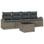 Juego de Sofás de Jardín de 5 Piezas con Cojines Gris de Ratán by , Outdoor sofas - Ref: Foro24-3345909, Price: 309,84 €, Dis...