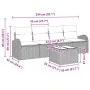 Juego de Sofás de Jardín de 5 Piezas con Cojines Gris de Ratán by , Outdoor sofas - Ref: Foro24-3345909, Price: 309,84 €, Dis...