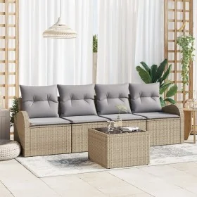 Conjunto de sofá de jardín de 5 piezas con