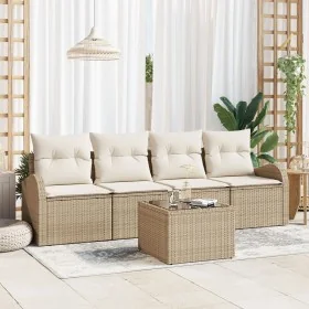 Conjunto de Sofás de Jardín de 5 Piezas con