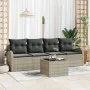 Set de Sofá de Jardín de 5 Piezas con Cojines Beige de Rattan by , Outdoor sofas - Ref: Foro24-3345912, Price: 337,58 €, Disc...