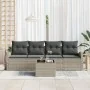 Set de Sofá de Jardín de 5 Piezas con Cojines Beige de Rattan by , Outdoor sofas - Ref: Foro24-3345912, Price: 337,58 €, Disc...