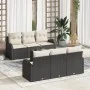 Conjunto de sofá de jardín de 7 piezas con cojines negro poliratán | Foro24.es | Tu tienda online para hogar, jardín y más Foro24.es