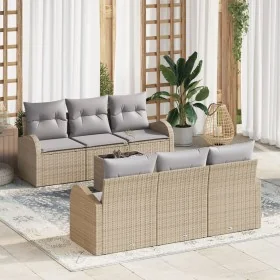 Conjunto de sofá de jardín de 7 piezas con