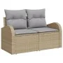 Conjunto de sofá de jardín de 7 piezas con cojines beige de ratán sintético | Foro24.es | Tu tienda online para hogar, jardín y más Foro24.es