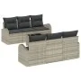 Juego de sofá de jardín de 7 piezas con cojines gris claro ratán sintético von , Outdoor-Sofas - Ref: Foro24-3345932, Preis: ...