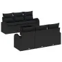 Conjunto de Sofá de Jardín de 7 Piezas con Cojines Negro Poliratán by , Outdoor sofas - Ref: Foro24-3345933, Price: 480,09 €,...