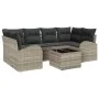 Conjunto de Sofás de Jardín de 7 Piezas con Cojines Gris Claro de Ratán von , Outdoor-Sofas - Ref: Foro24-3345942, Preis: 496...