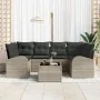 Conjunto de Sofás de Jardín de 7 Piezas con Cojines Gris Claro de Ratán von , Outdoor-Sofas - Ref: Foro24-3345942, Preis: 496...