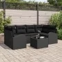 Juego de Sofá de Jardín de 7 Piezas con Cojines Negro Poliratán de , Sofás de exterior - Ref: Foro24-3345943, Precio: 464,06 ...