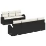 Conjunto de Sofá de Jardín de 8 Piezas con Cojines Ratán Poliéster Negro von , Outdoor-Sofas - Ref: Foro24-3345947, Preis: 52...