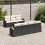 Conjunto de Sofá de Jardín de 8 Piezas con Cojines Ratán Poliéster Negro von , Outdoor-Sofas - Ref: Foro24-3345947, Preis: 52...