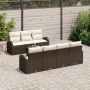 Conjunto de Sofás de Jardín de 8 Piezas con Cojines Marrón Ratán Poliéster | Foro24.es | Tu tienda online para hogar, jardín y más Foro24.es