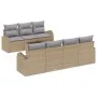Conjunto de Sofá de Jardín de 8 Piezas con Cojines Beige de Ratán | Foro24.es | Tu tienda online para hogar, jardín y más Foro24.es