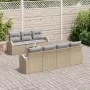 Conjunto de Sofá de Jardín de 8 Piezas con Cojines Beige de Ratán | Foro24.es | Tu tienda online para hogar, jardín y más Foro24.es