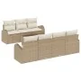 Conjunto de Sofás de Jardín de 8 Piezas con Cojines Beige de Ratán Poliéster | Foro24.es | Tu tienda online para hogar, jardín y más Foro24.es