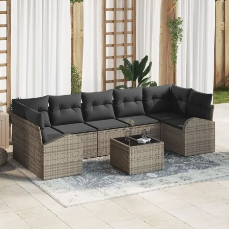 Conjunto de Sofá de Jardín de 8 Piezas con Cojines Gris Polirratán von , Outdoor-Sofas - Ref: Foro24-3345959, Preis: 511,62 €...