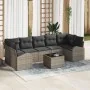 Conjunto de Sofá de Jardín de 8 Piezas con Cojines Gris Polirratán von , Outdoor-Sofas - Ref: Foro24-3345959, Preis: 511,62 €...