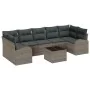 Conjunto de Sofá de Jardín de 8 Piezas con Cojines Gris Polirratán von , Outdoor-Sofas - Ref: Foro24-3345959, Preis: 511,62 €...