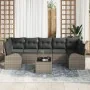 Conjunto de Sofá de Jardín de 8 Piezas con Cojines Gris Polirratán von , Outdoor-Sofas - Ref: Foro24-3345959, Preis: 511,62 €...