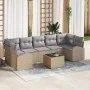 Sofá de jardín de 8 piezas con cojines Beige Poliratán von , Outdoor-Sofas - Ref: Foro24-3345960, Preis: 535,07 €, Rabatt: %