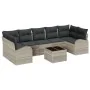 Juego de Sofás de Jardín de 8 Piezas con Cojines Gris Claro by , Outdoor sofas - Ref: Foro24-3345962, Price: 579,94 €, Discou...