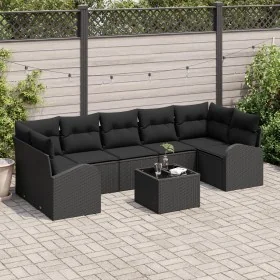 Juego de Sofás de Jardín de 8 Piezas con Cojines Ratán Sintético Negro by , Outdoor sofas - Ref: Foro24-3345963, Price: 555,6...