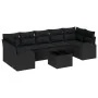 Juego de Sofás de Jardín de 8 Piezas con Cojines Ratán Sintético Negro von , Outdoor-Sofas - Ref: Foro24-3345963, Preis: 555,...