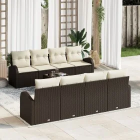 Conjunto de sofá de 9 piezas para jardín con
