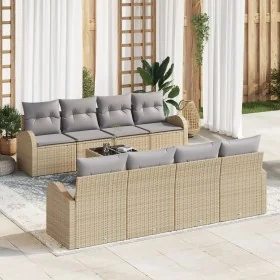 Set de sofá de jardín de 9 piezas con cojines