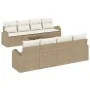 Juego de Sofá de Jardín de 9 Piezas con Cojines Beige Ratán Sintético | Foro24.es | Tu tienda online para hogar, jardín y más Foro24.es