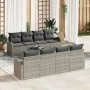 Juego de Sofá de Jardín de 9 Piezas con Cojines Gris Claro Poliratán von , Outdoor-Sofas - Ref: Foro24-3345972, Preis: 637,60...