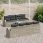 Juego de Sofá de Jardín de 9 Piezas con Cojines Gris Claro Poliratán von , Outdoor-Sofas - Ref: Foro24-3345972, Preis: 637,60...
