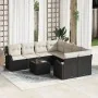 Juego de Sofá de Jardín de 9 Piezas con Cojines Ratán Poliéster Negro | Foro24.es | Tu tienda online para hogar, jardín y más Foro24.es