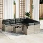 Juego de Sofá de Jardín de 9 Piezas con Cojines en Gris Claro de Poliratán von , Outdoor-Sofas - Ref: Foro24-3345982, Preis: ...