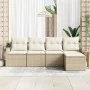 Juego de Sofá de Jardín de 5 Piezas con Cojines Beige Ratán Sintético | Foro24.es | Tu tienda online para hogar, jardín y más Foro24.es