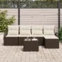 Conjunto de Sofá de Jardín de 5 Piezas con Cojines Gris Poliratán | Foro24.es | Tu tienda online para hogar, jardín y más Foro24.es